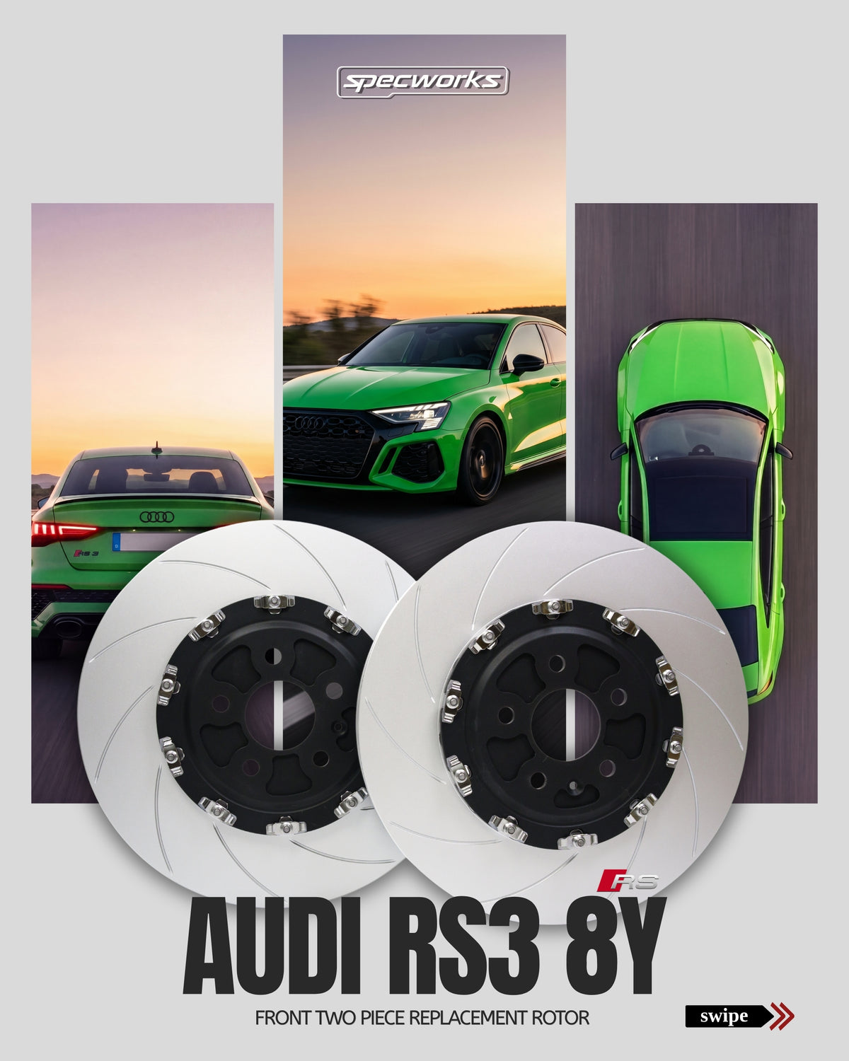 SPECWORKS AUDI RS3 (8Y) FRONT REPLACEMENT TWO PIECE ROTOR