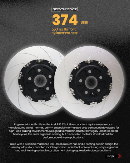 SPECWORKS AUDI RS3 (8Y) FRONT REPLACEMENT TWO PIECE ROTOR