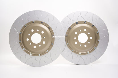 SPECWORKS BMW G8X M SERIES REAR BRAKE DISCS — 2-PIECE FLOATING ROTOR — OEM REPLACEMENT