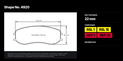 PAGID RSL1 PFC KIT FRONT CALIPER 4920
