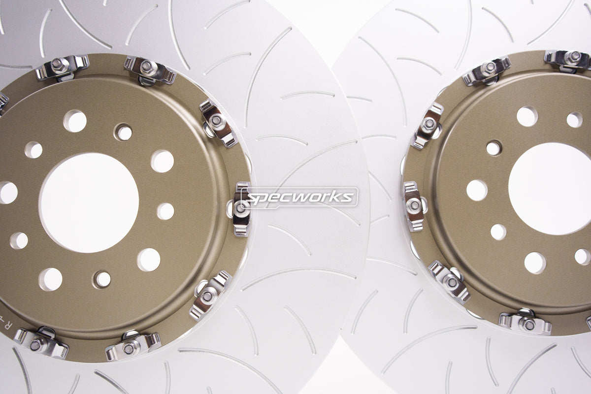 SPECWORKS BMW G8X M SERIES FRONT BRAKE DISCS — TWO PIECE REPLACEMENT