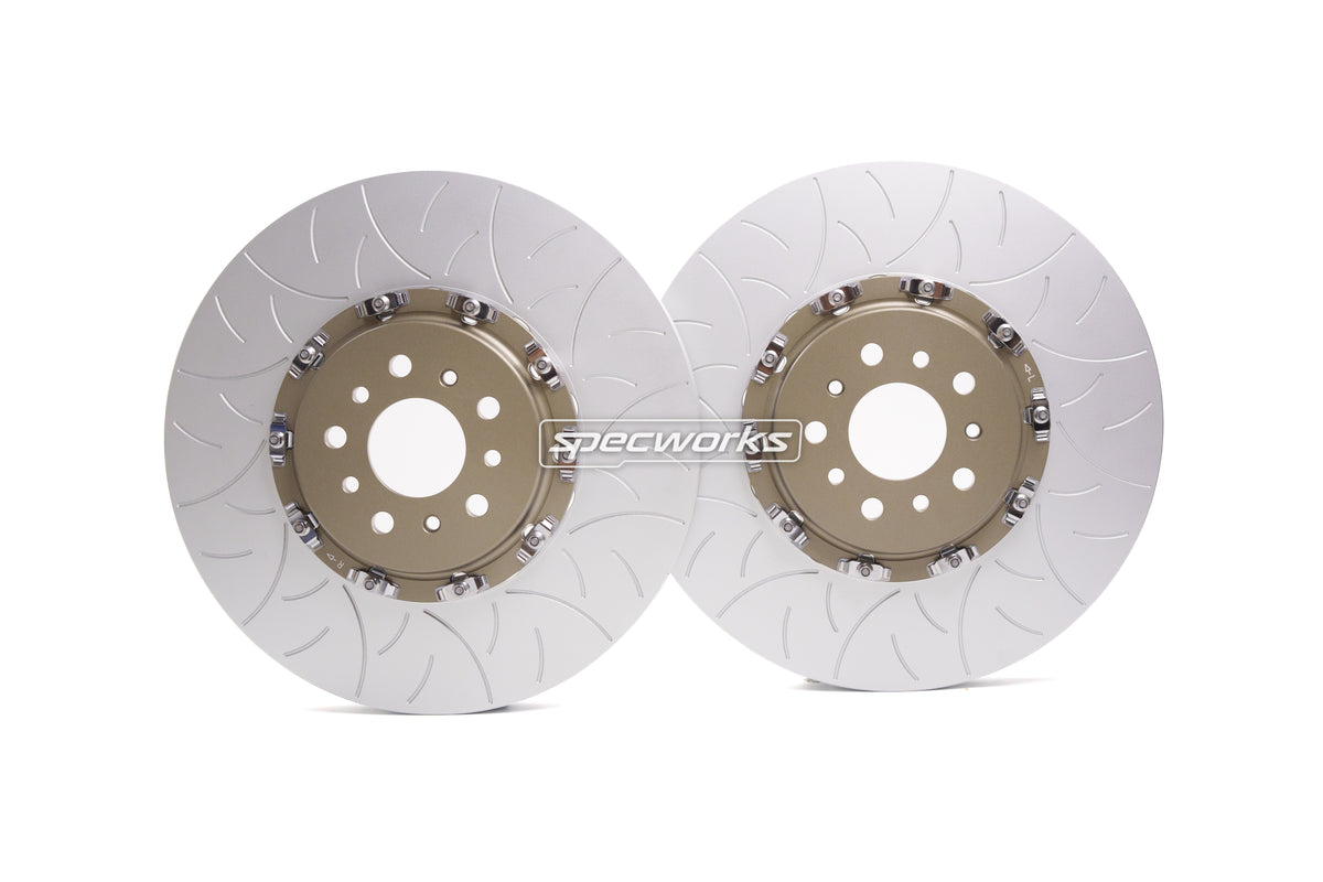 SPECWORKS BMW G8X M SERIES FRONT BRAKE DISCS — TWO PIECE REPLACEMENT