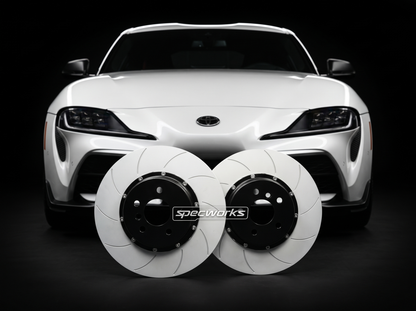 SPECWORKS TOYOTA A90 SUPRA FRONT BRAKE DISCS — TWO PIECE REPLACEMENT 348x36mm