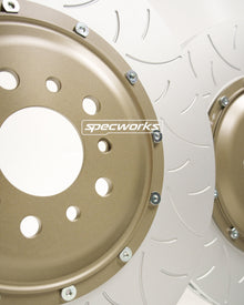 SPECWORKS BMW G8X M SERIES REAR BRAKE DISCS — 2-PIECE FLOATING ROTOR — OEM REPLACEMENT