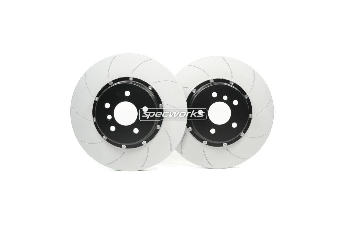 SPECWORKS TOYOTA A90 SUPRA FRONT BRAKE DISCS — TWO PIECE REPLACEMENT 348x36mm